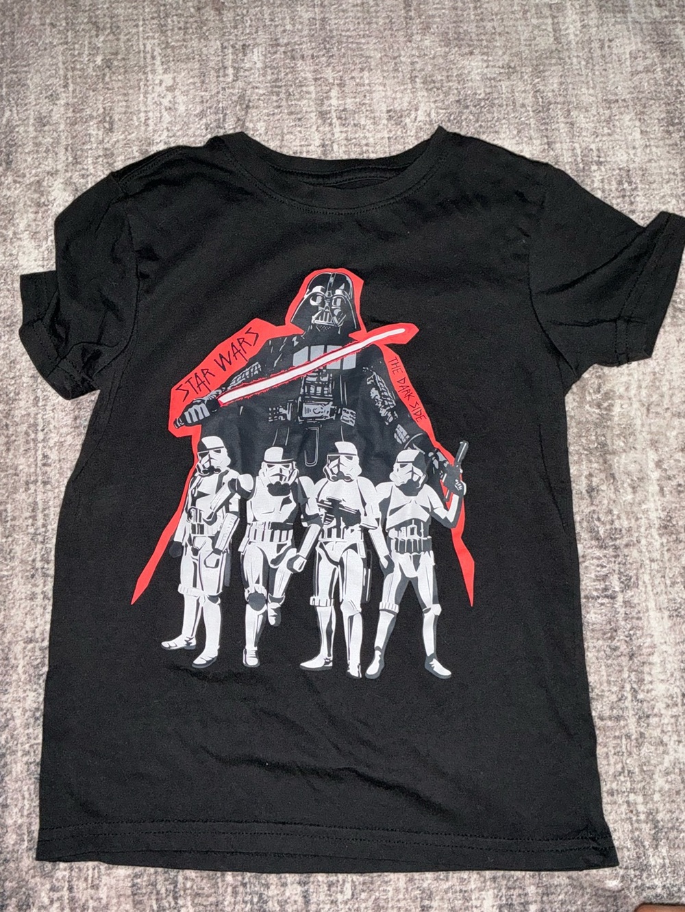 Star Wars Black Kids Tee with Darth Vader & Stormtroopers